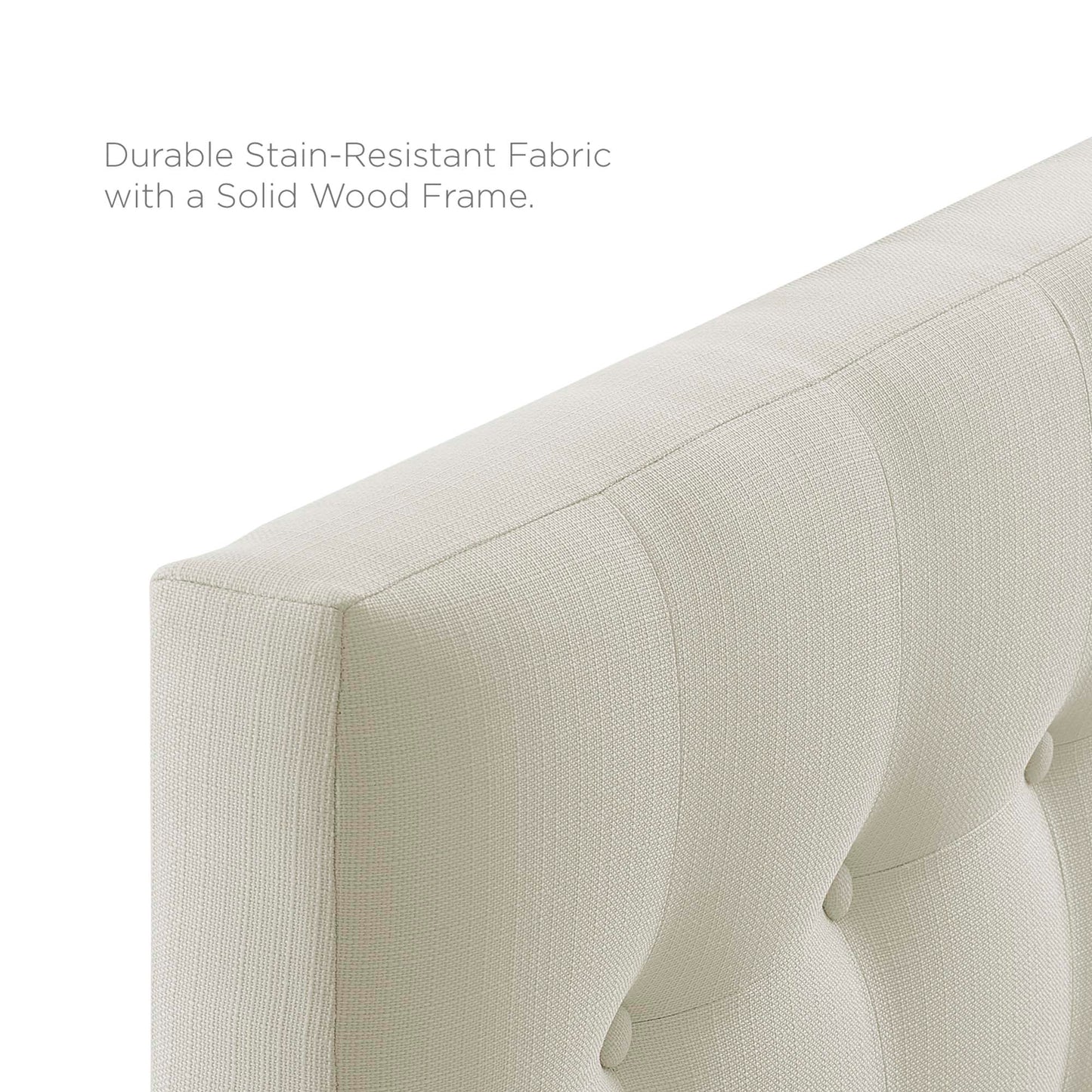 Emily Upholstered Fabric Twin Headboard by Furniture For America