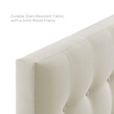 Vale Upholstered Fabric Twin Headboard in Ivory