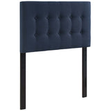 Vale Upholstered Fabric Twin Headboard in Navy