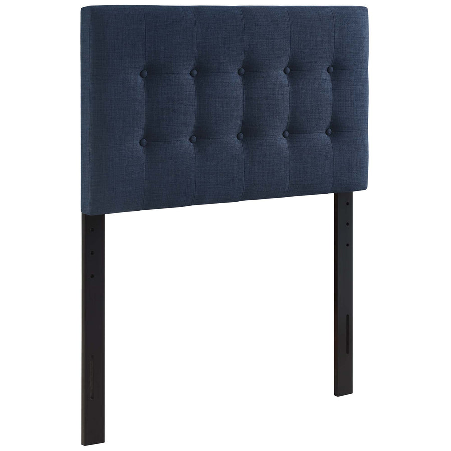 Vale Upholstered Fabric Twin Headboard in Navy