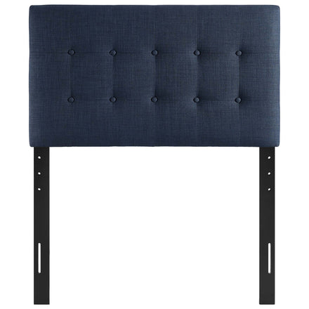 Emily Upholstered Fabric Twin Headboard in Navy