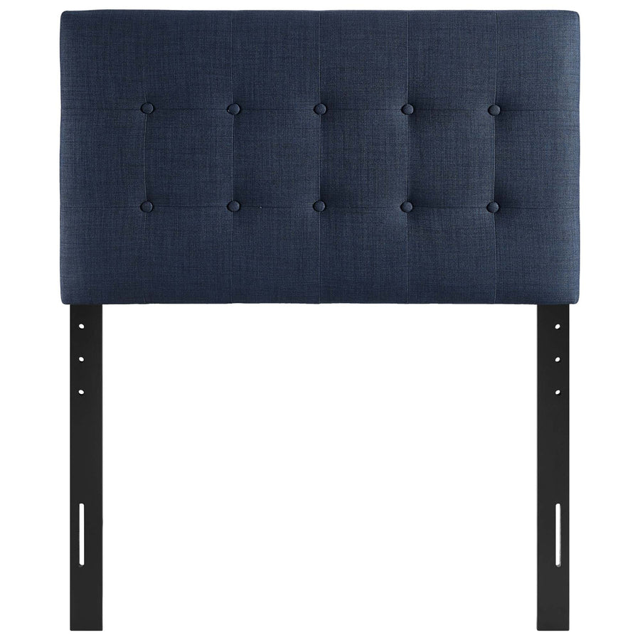Vale Upholstered Fabric Twin Headboard in Navy
