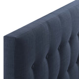 Vale Upholstered Fabric Twin Headboard in Navy