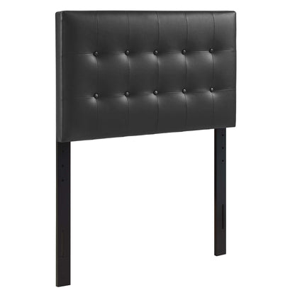 Emily Upholstered Vinyl Twin Headboard by Furniture For America