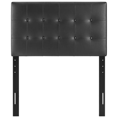 Emily Upholstered Vinyl Twin Headboard by Furniture For America