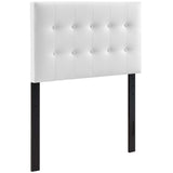 Vale Upholstered Vinyl Twin Headboard in White