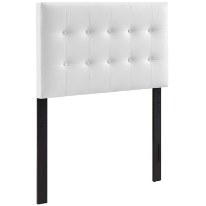 Emily Upholstered Vinyl Twin Headboard by Furniture For America