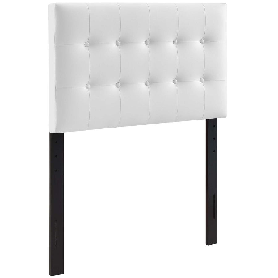 Vale Upholstered Vinyl Twin Headboard in White