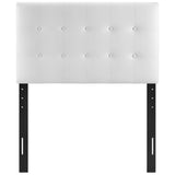 Vale Upholstered Vinyl Twin Headboard in White