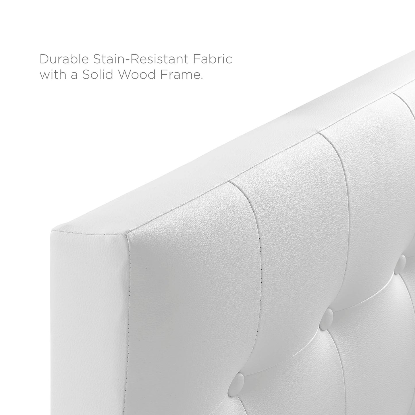 Emily Upholstered Vinyl Twin Headboard by Furniture For America