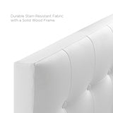 Vale Upholstered Vinyl Twin Headboard in White