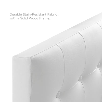 Emily Upholstered Vinyl Twin Headboard by Furniture For America