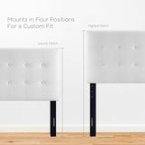 Vale Upholstered Vinyl Twin Headboard in White