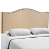 Felix Nailhead Upholstered Queen Headboard in Cafe
