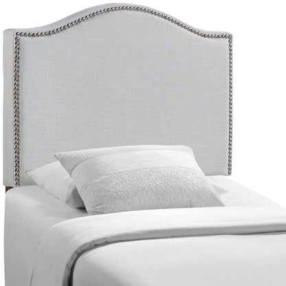 Curl Nailhead Upholstered Twin Headboard by Furniture For America