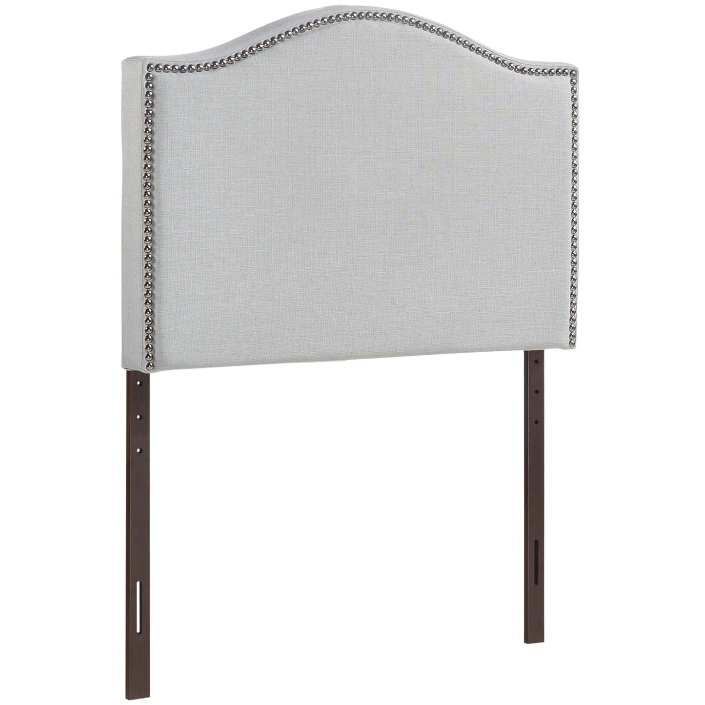 Curl Nailhead Upholstered Twin Headboard by Furniture For America