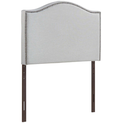 Curl Nailhead Upholstered Twin Headboard by Furniture For America