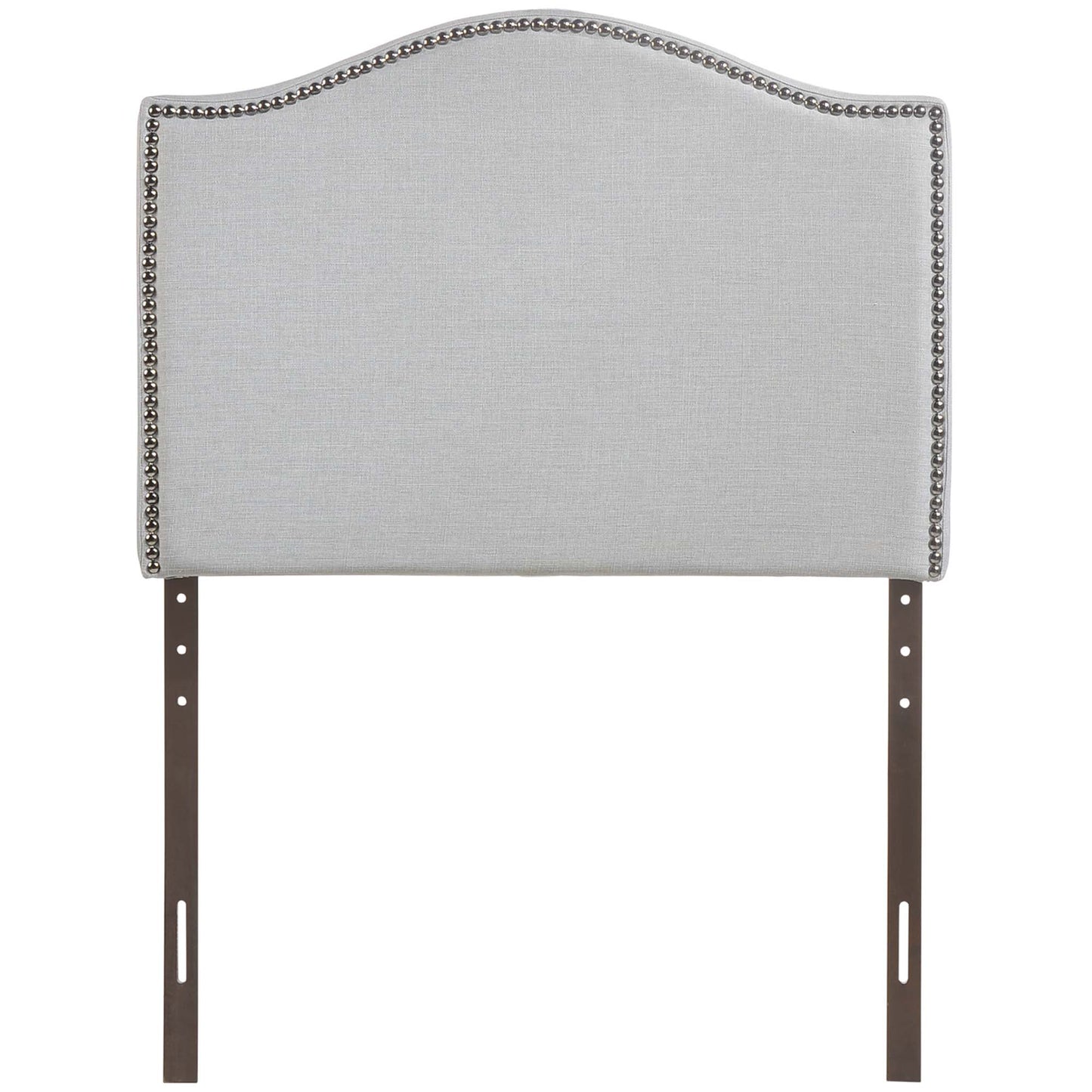 Curl Nailhead Upholstered Twin Headboard by Furniture For America