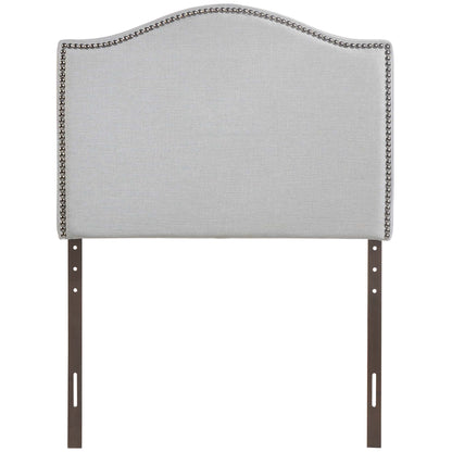 Curl Nailhead Upholstered Twin Headboard by Furniture For America