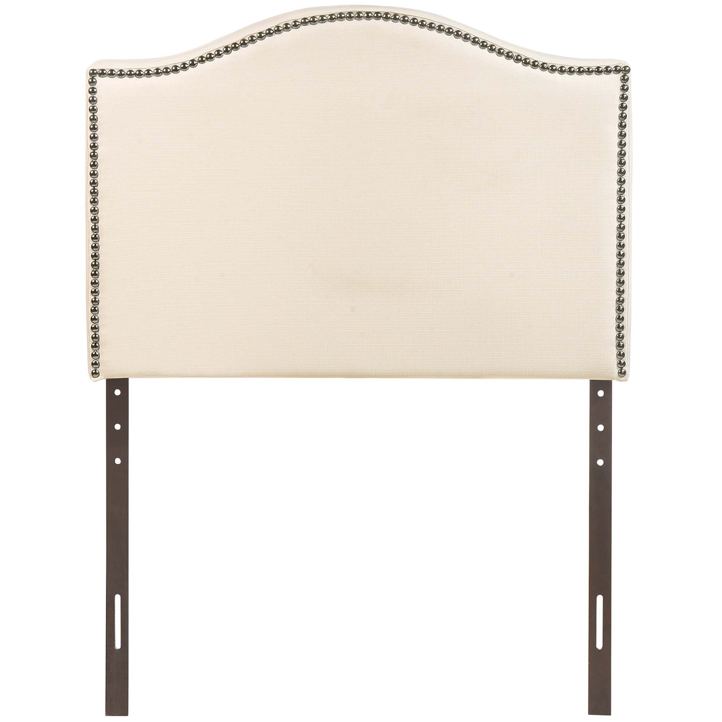 Curl Nailhead Upholstered Twin Headboard by Furniture For America
