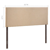 Grove Upholstered Queen Headboard in Cafe