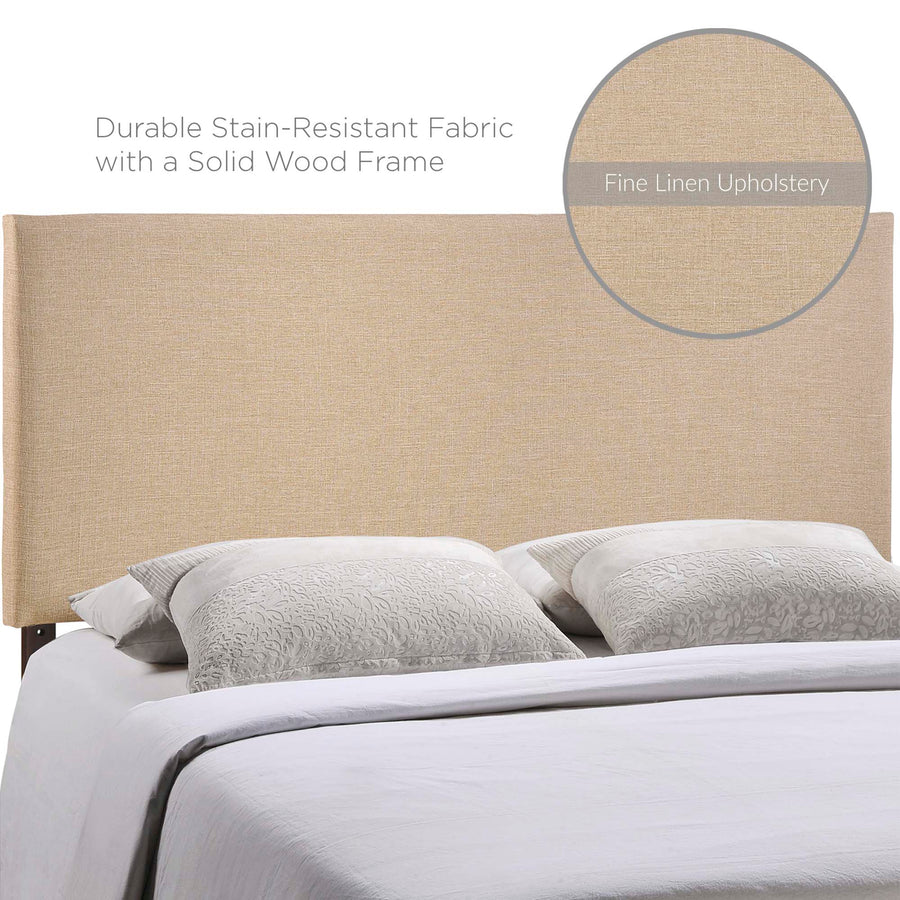 Grove Upholstered Queen Headboard in Cafe