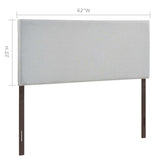 Grove Upholstered Queen Headboard in Sky Gray