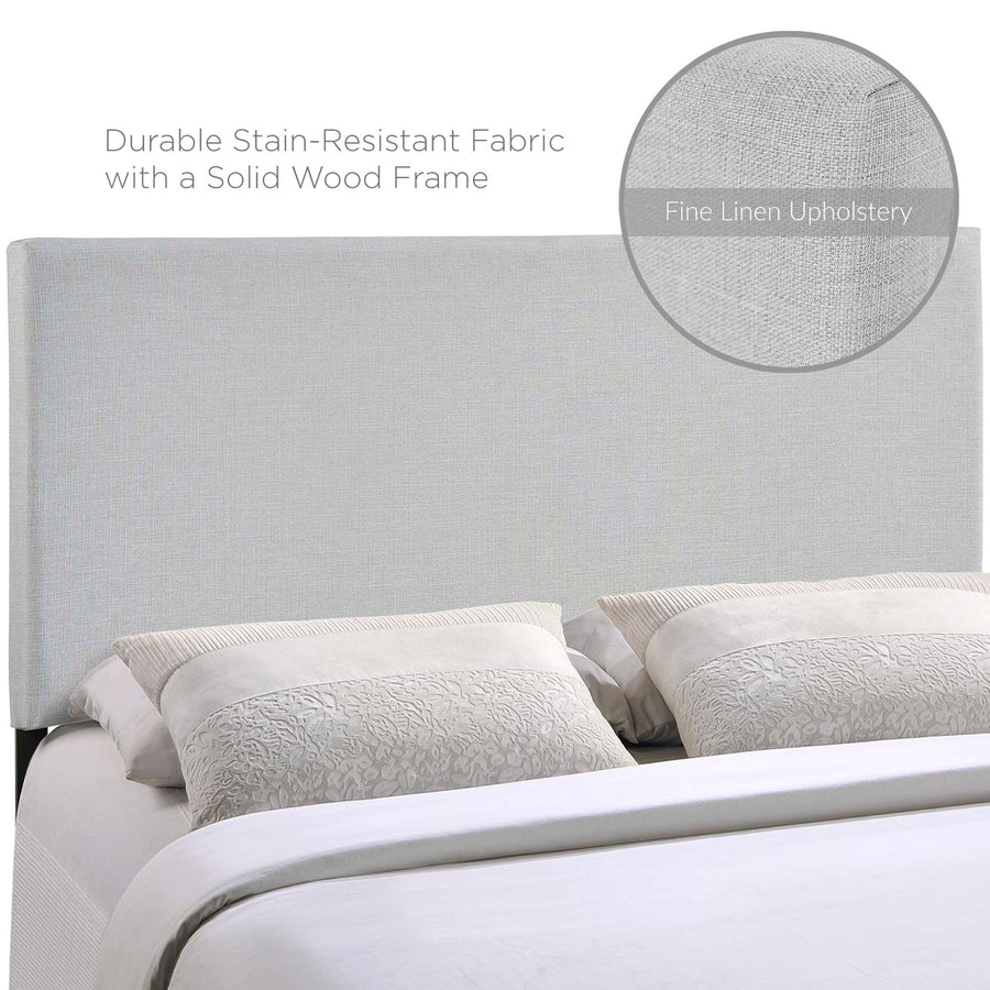 Grove Upholstered Queen Headboard in Sky Gray