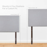 Grove Upholstered Queen Headboard in Sky Gray