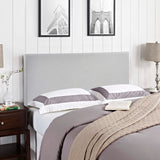 Grove Upholstered Queen Headboard in Sky Gray