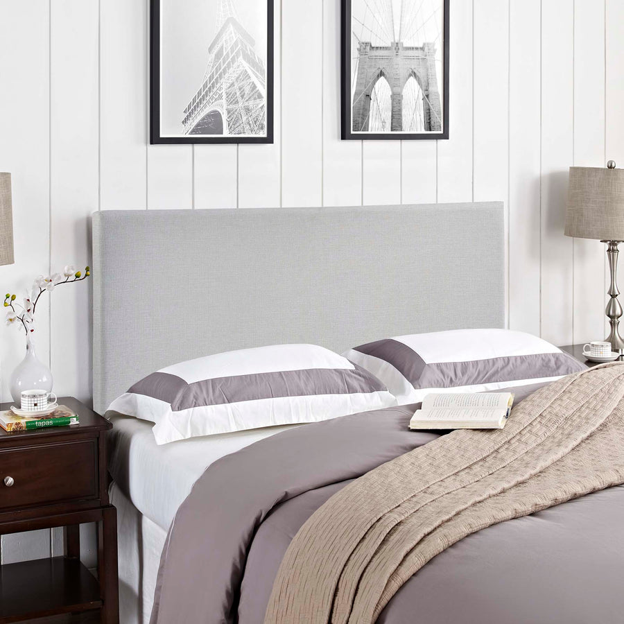 Grove Upholstered Queen Headboard in Sky Gray