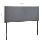 Grove Upholstered Queen Headboard in Smoke