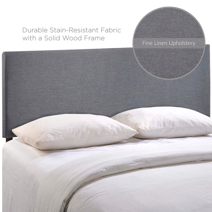 Grove Upholstered Queen Headboard in Smoke