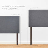 Grove Upholstered Queen Headboard in Smoke
