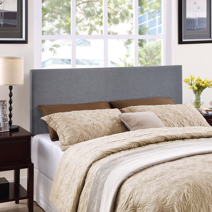 Grove Upholstered Queen Headboard in Smoke