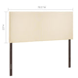 Grove Upholstered Fabric King Headboard in Ivory