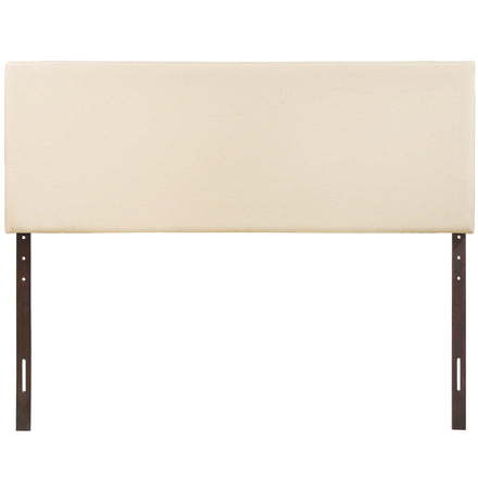 Region Upholstered Fabric King Headboard in Ivory