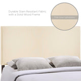 Grove Upholstered Fabric King Headboard in Ivory