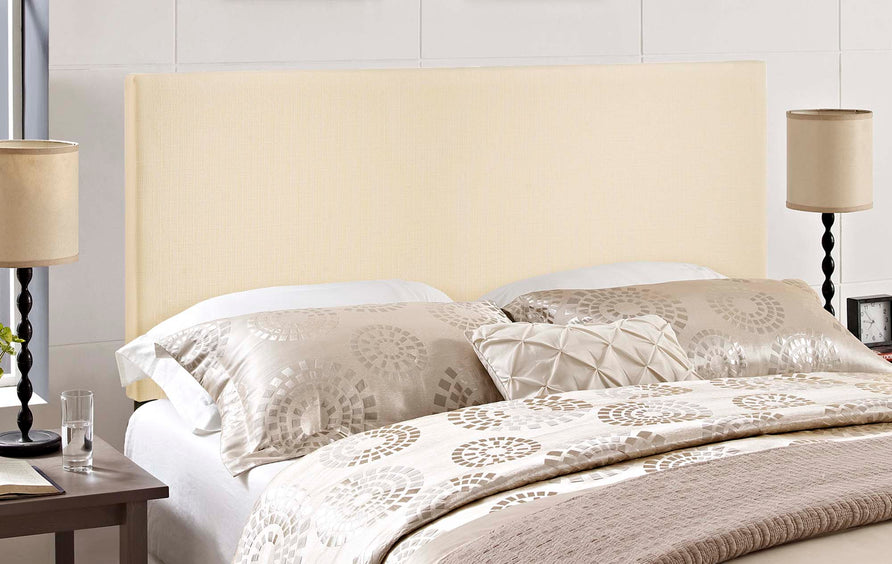 Grove Upholstered Fabric King Headboard in Ivory