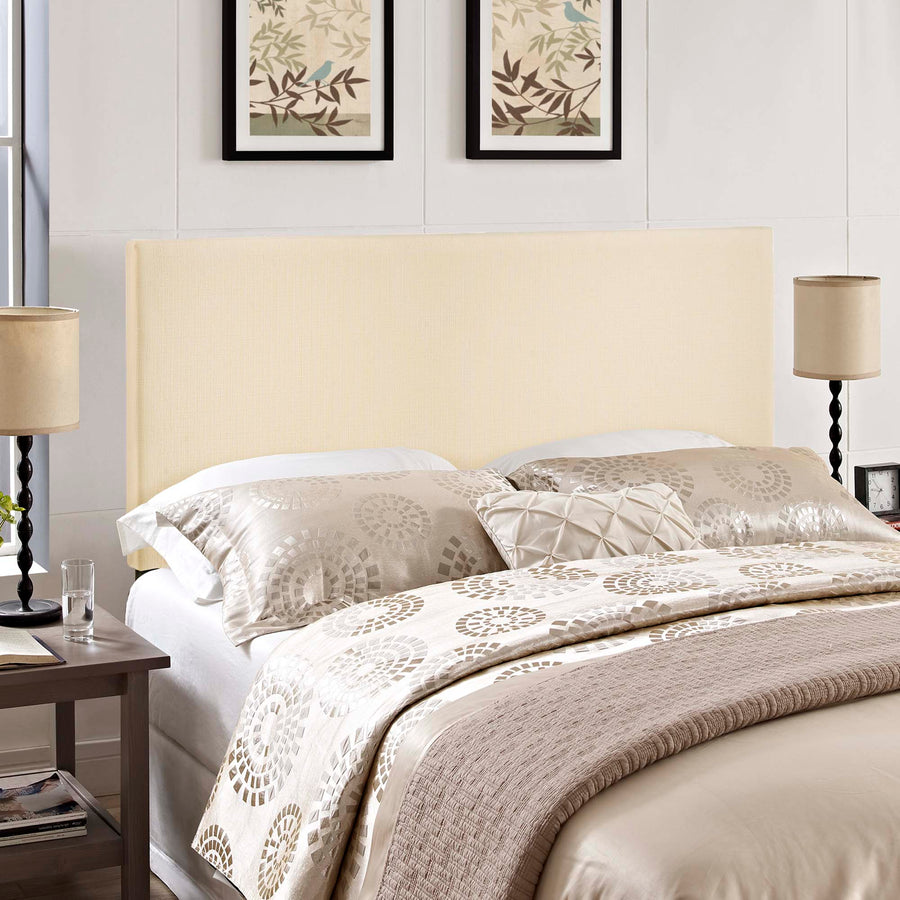 Grove Upholstered Fabric King Headboard in Ivory