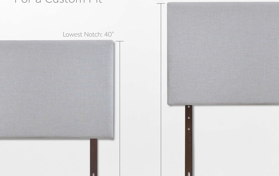 Grove Upholstered Fabric Full Headboard in Sky Gray