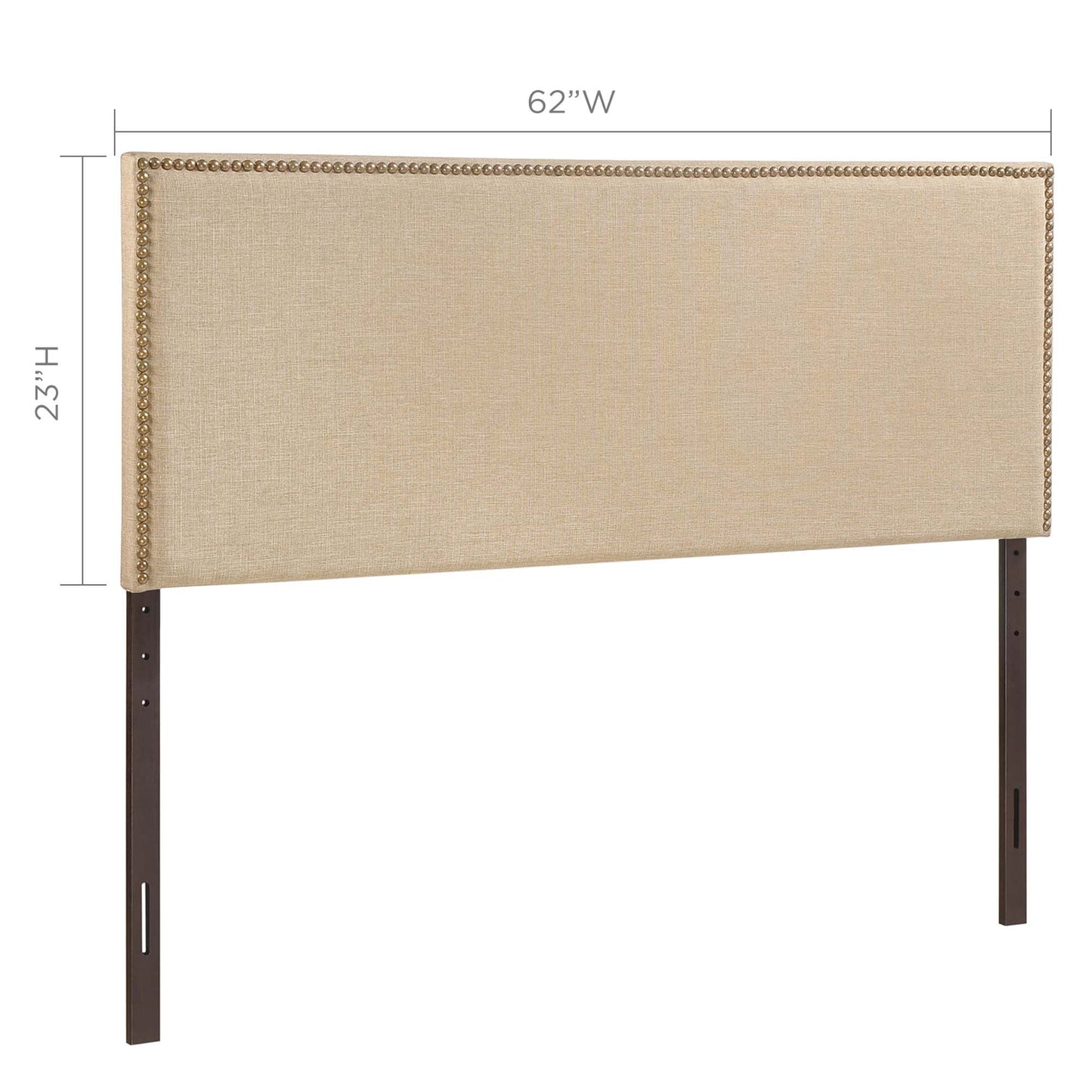 Region Nailhead Upholstered Queen Headboard by Furniture For America