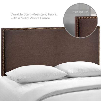 Region Nailhead Upholstered Queen Headboard by Furniture For America