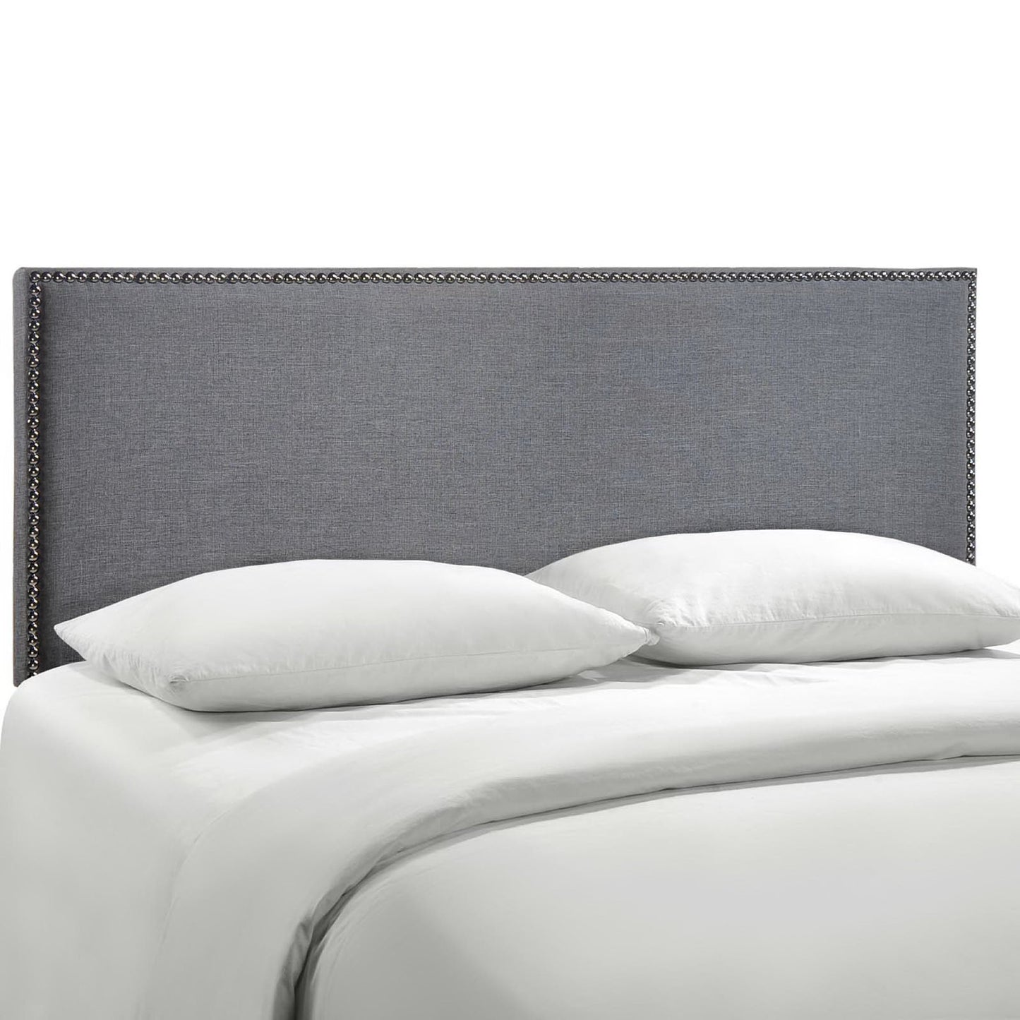 Region Nailhead Upholstered Queen Headboard by Furniture For America