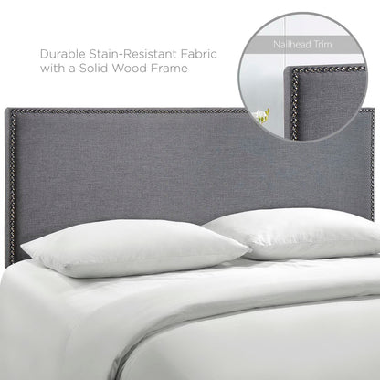 Region Nailhead Upholstered Queen Headboard by Furniture For America