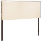 Grove Nailhead Upholstered Full Headboard in Ivory