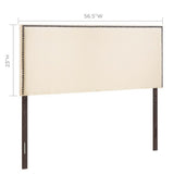 Grove Nailhead Upholstered Full Headboard in Ivory