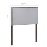 Grove Nailhead Upholstered Twin Headboard in Sky Gray