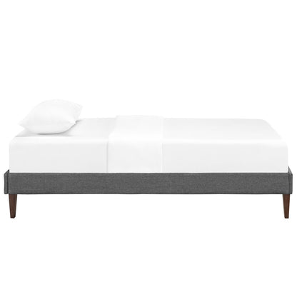 Sharon Fabric Twin Bed Frame with Squared Tapered Legs by Furniture For America