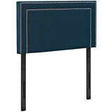 Yarrow Upholstered Fabric Twin Headboard in Azure
